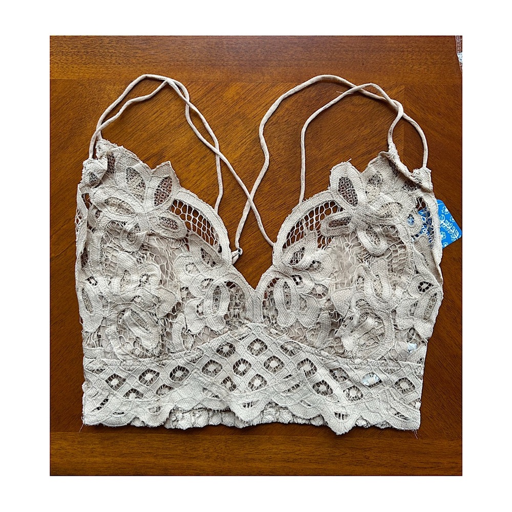 Free People Adella Lace Bralette with Scalloped Trim